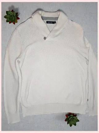 Jersey Nautica Algodón Crema Talla XL