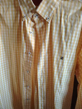 Camisa Carolina Herrera Hombre Cuadros Amarillos