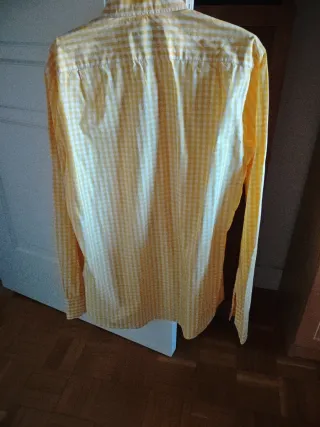 Camisa Carolina Herrera Hombre Cuadros Amarillos