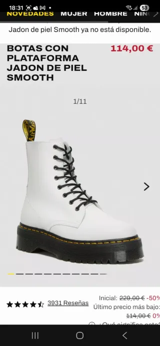 Botas Dr. Martens Blancas