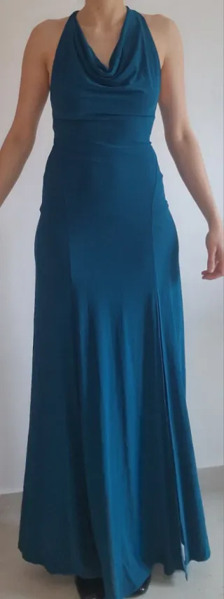 Vestido largo azul boda fiesta