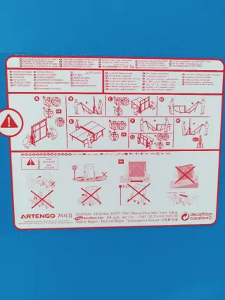 Mesa de ping pong azul