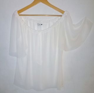 Camisa blanca escotada talla xl
