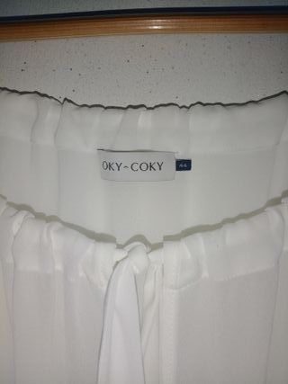 Camisa blanca escotada talla xl