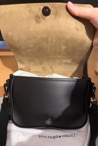 Bolso Adolfo Dominguez Piel Negro Nuevo