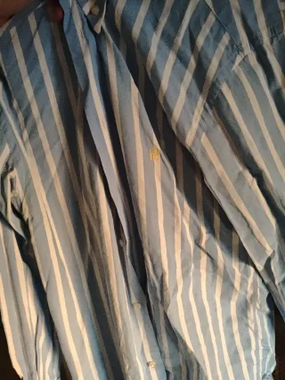 Camisa Carolina Herrera Rayas Azul y Blanca