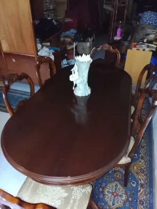 Juego Comedor Madera 6 Sillas Extensible