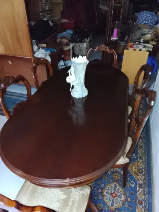 Juego Comedor Madera 6 Sillas Extensible