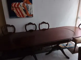 Juego Comedor Madera 6 Sillas Extensible