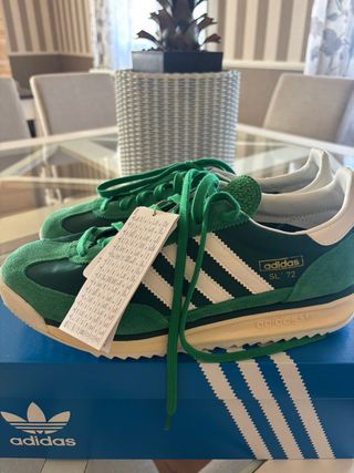 Zapatillas Adidas SL 72 Verde y Blanco