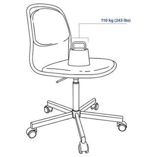 Silla de escritorio ÖRFÄLL negra