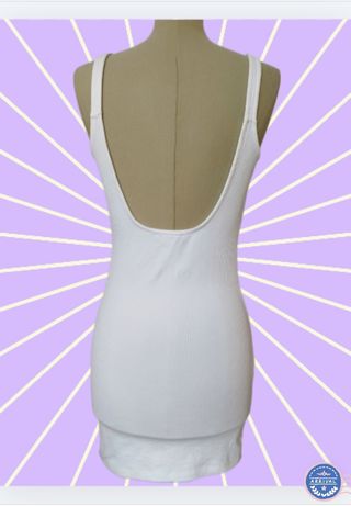 Vestido Y2K ajustado blanco