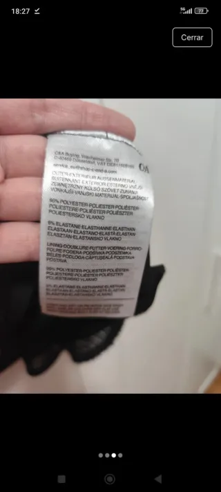 Blusa lentejuelas negra Talla M