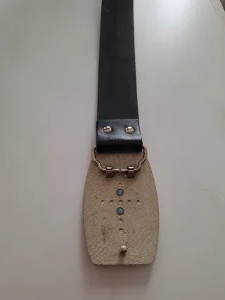 Cintura Quiksilver vintage nera con fibbia logo