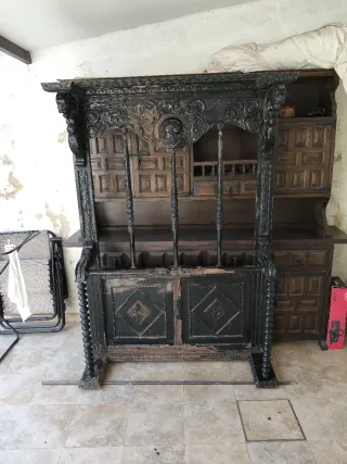 Perchero paragüero neorrenacentista siglo XlX