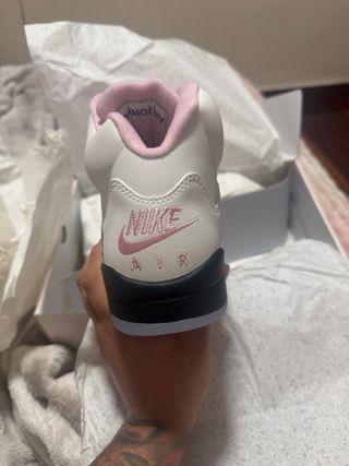 Air Jordan 5 Mujer Rosa Blanco