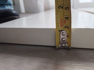 3 Baldas de madera color blancas