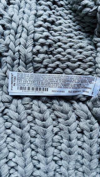 Chaqueta de punto Zara gris talla única