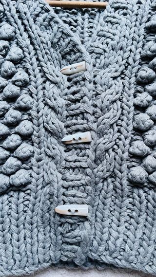 Chaqueta de punto Zara gris talla única