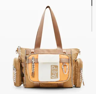 Bolso Desigual Modularis Ripstop Bohol Beige Naran