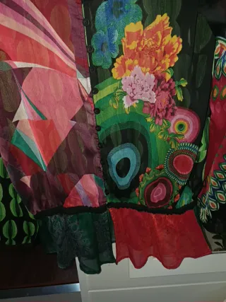 Camisa Desigual gasa transparente volantes