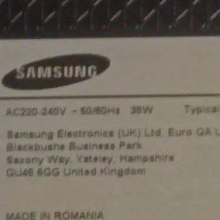 Televisión Samsung Negra