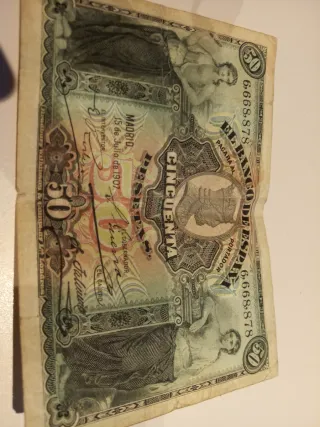 Billete 50 Pesetas España 1907