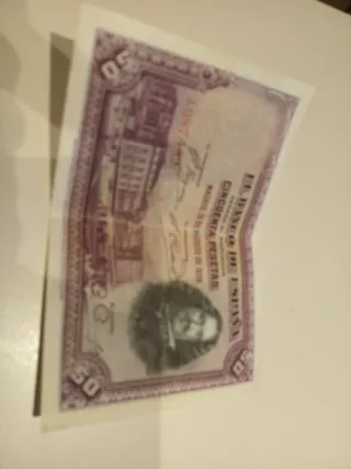 Billete 50 Pesetas España 1907