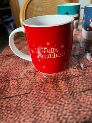 3 Tazze Felice Natale Ceramica