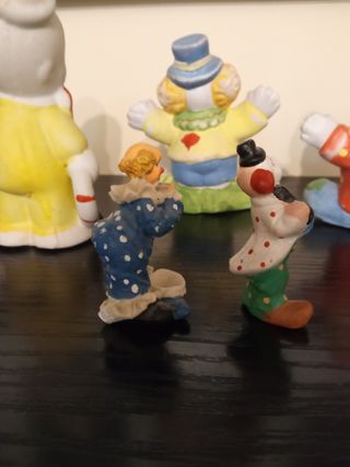 Lote de 5 figuras de payasos vintage