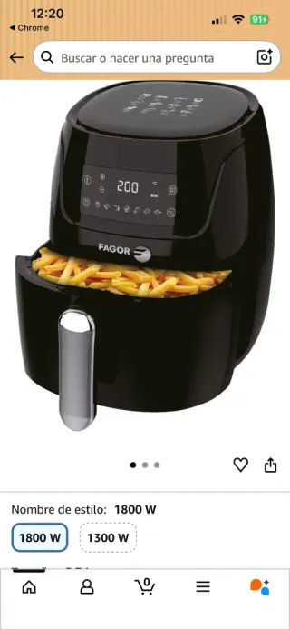Freidora de aire Fagor