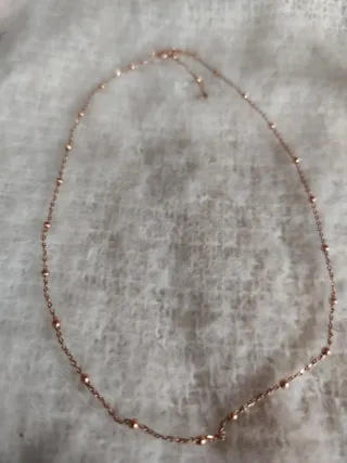 Gargantilla Plata Baño Oro Rosa 18 kt