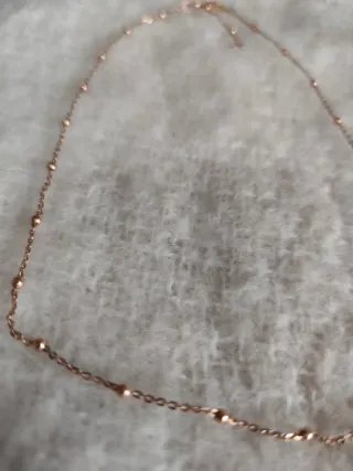 Gargantilla Plata Baño Oro Rosa 18 kt