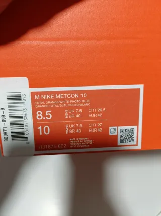 Nike Metcon 10 Talla 42