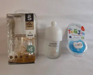 Lote recién nacido: Biberón, Colonia y Chupete