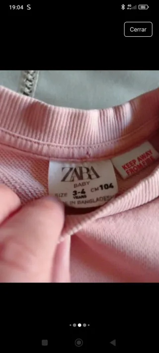 Sudadera niña rosa estrella