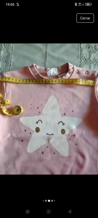 Sudadera niña rosa estrella