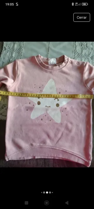 Sudadera niña rosa estrella