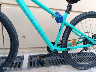 Bici Decathlon verde con cadena