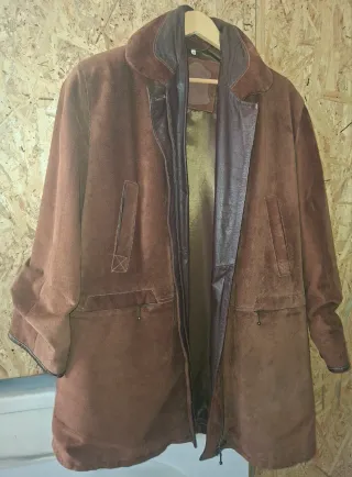 Abrigo vintage piel marrón