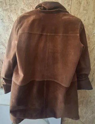Abrigo vintage piel marrón