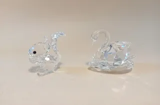 SWAROVSKI CIGNO e SCOIATTOLO Cristallo VINTAGE