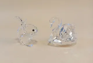 SWAROVSKI CIGNO e SCOIATTOLO Cristallo VINTAGE