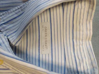 Camisa de rayas azul y blanca Green Coast Talla 5