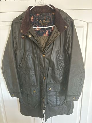 Parka Barbour mujer encerada verde