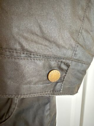 Parka Barbour mujer encerada verde