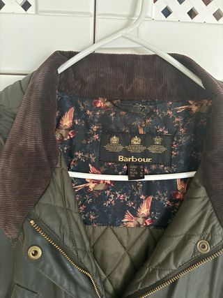 Parka Barbour mujer encerada verde