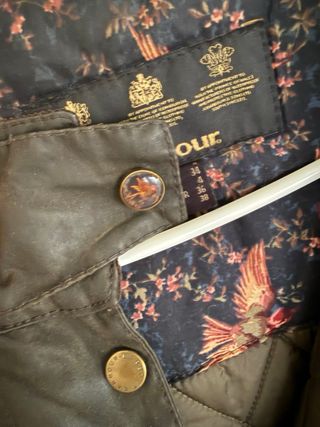 Parka Barbour mujer encerada verde