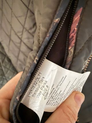 Parka Barbour mujer encerada verde