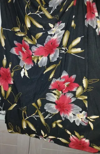 Vestido estampado floral manga larga